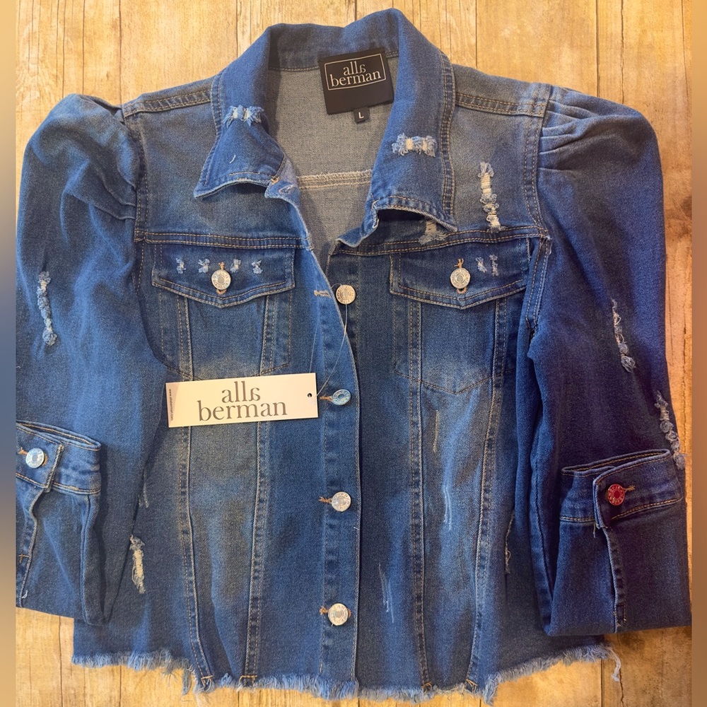 Alla Berman Distressed Denim Jacket
